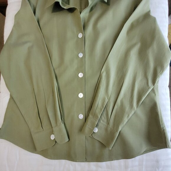 Coldwater Creek Olive Green Womens Shirt Size XL - Picture 3 of 16